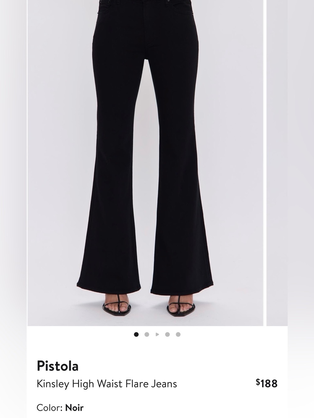 pistola Black High-Rise Flare Jeans